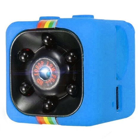 Mini Camera Spion iUni SQ11, Full HD 1080p, Audio Video, Night Vision, TV-Out, Blue